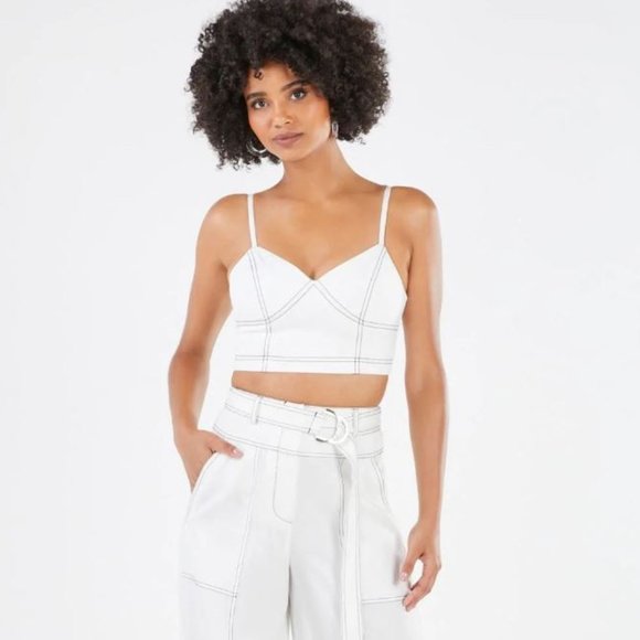 BCBGMaxAzria Tops - NWT BCBGMaxAzria Topstitch Crop Top